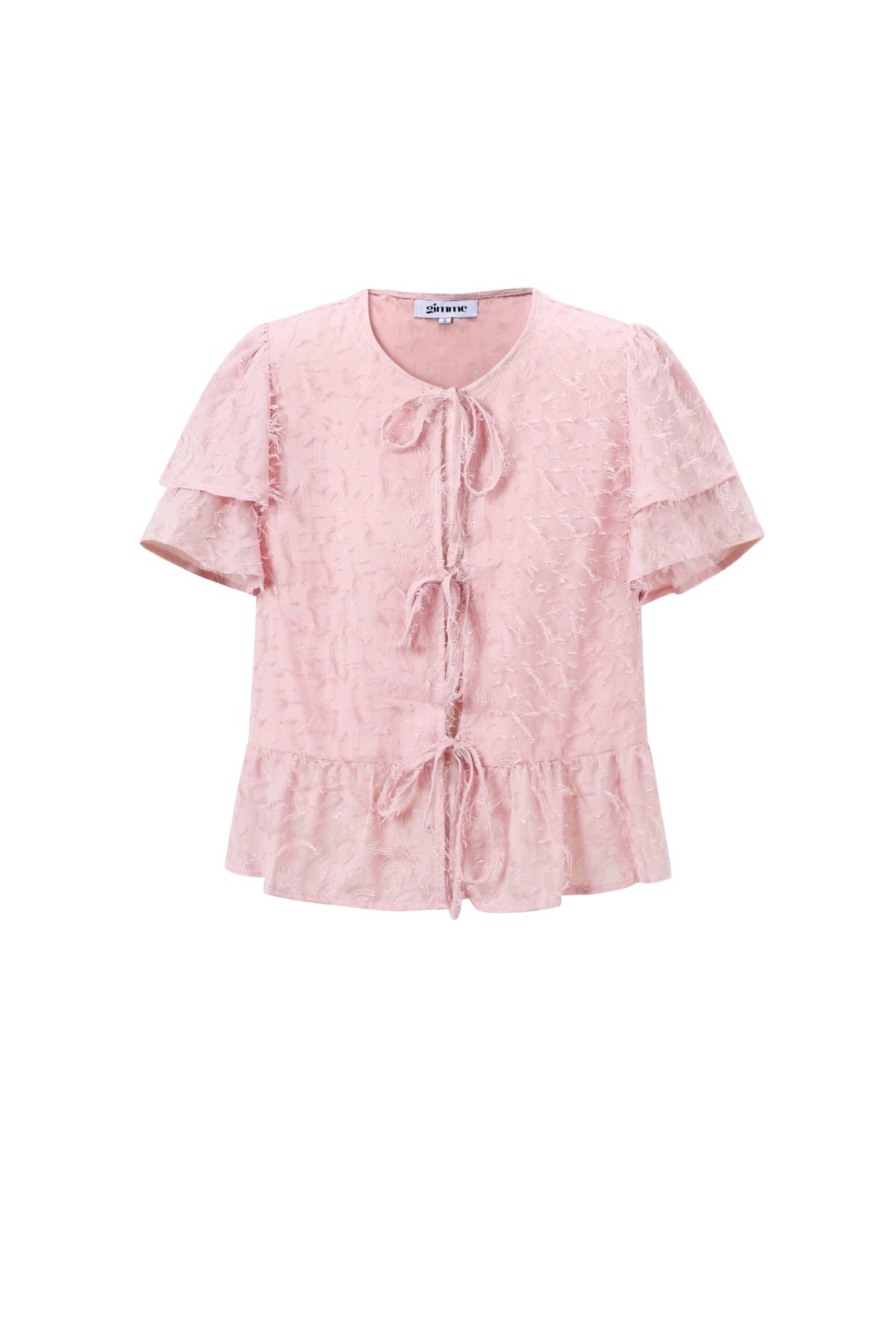 Geweven Polyestervezel Vrouwen Korte Mouwen Tops Elegante Sluiting Solide Kleur