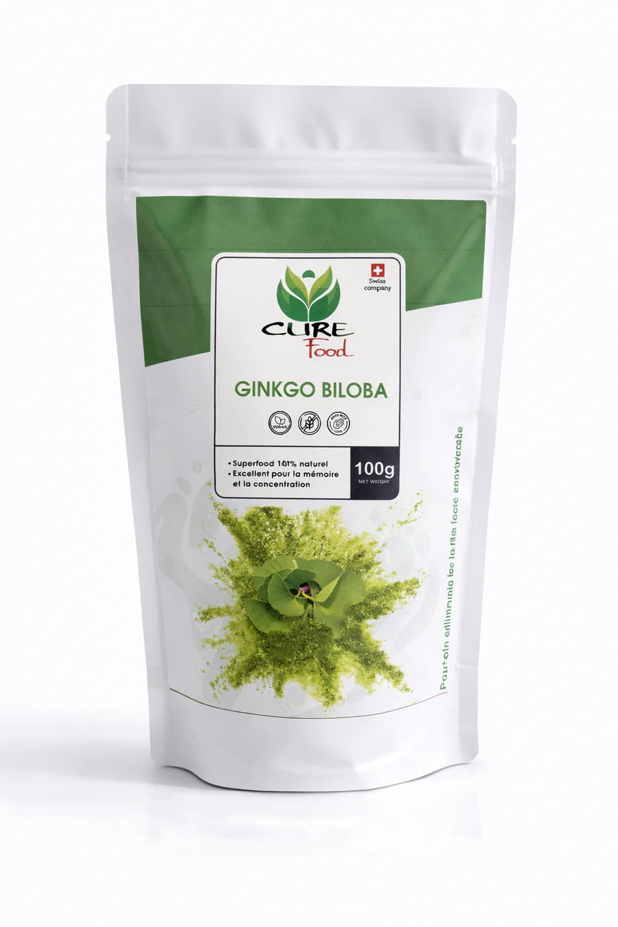 CureFood Ginkgo Biloba – Biologisch Ginkgo Biloba Poeder