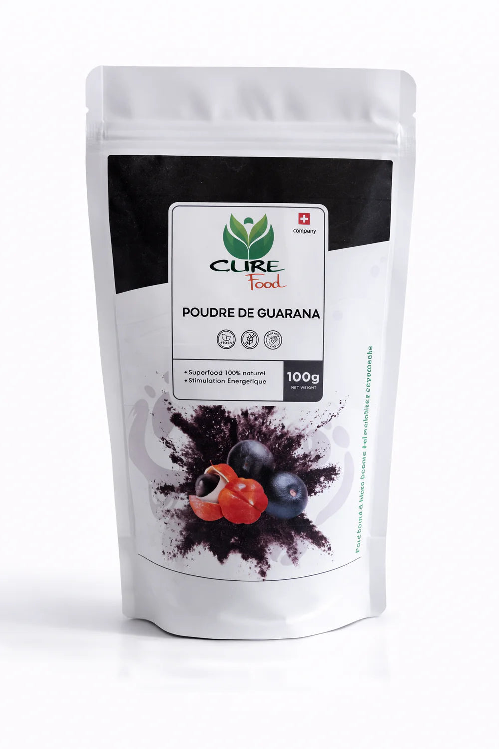 CureFood Biologisch Guarana Poeder – Natuurlijke Energiebron