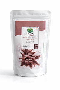 CureFood Mélange Chocolat Doux Rêve is een 100% natuurlijke chocolademix met ontspannende werking. Ideaal voor een rustmoment. Verkrijgbaar bij Veroborsa.