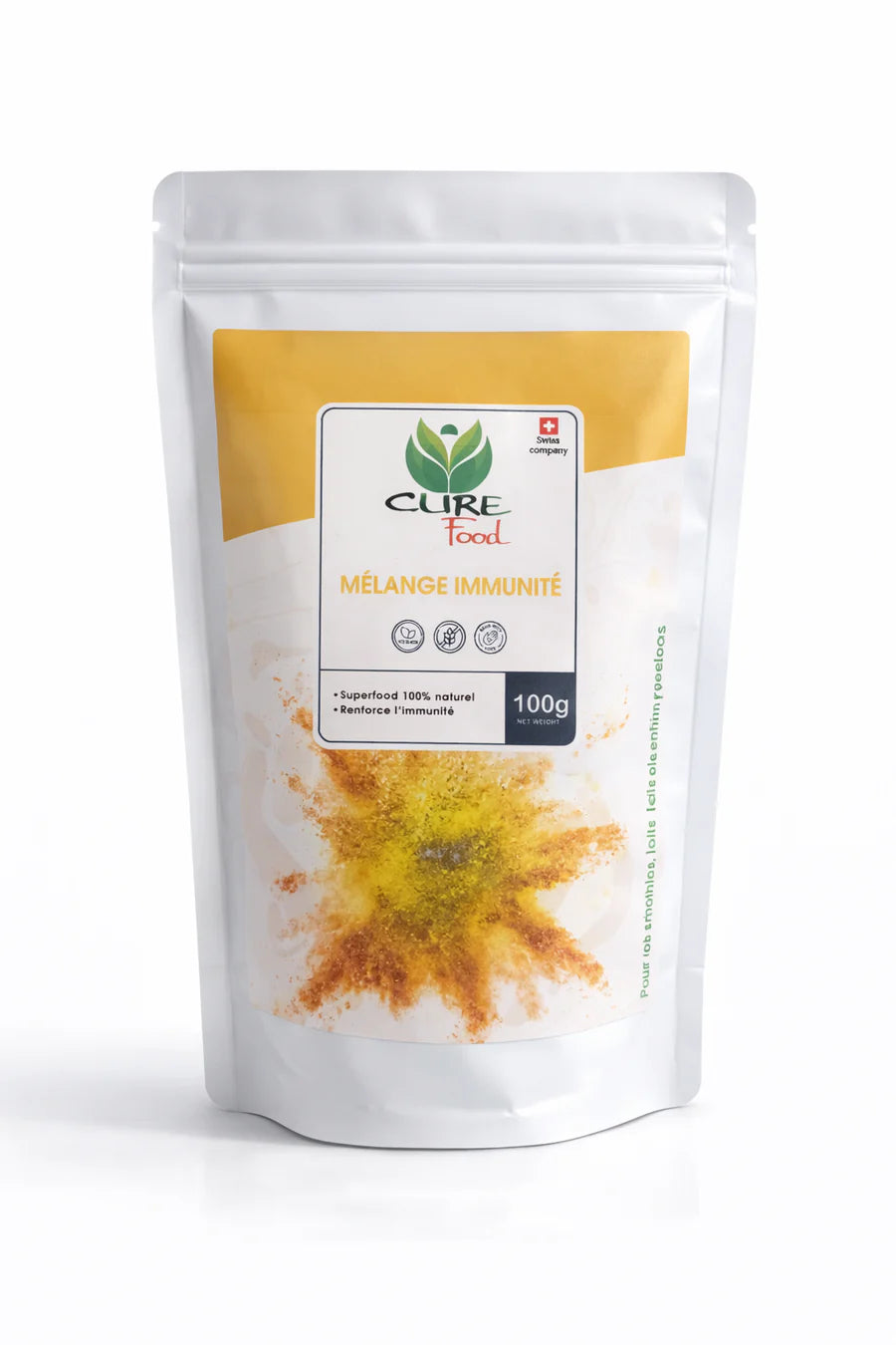 Cure Food Mélange Immunité is een 100% natuurlijke superfoodmix ter ondersteuning van het immuunsysteem. Ideaal voor dagelijks gebruik. Verkrijgbaar bij Veroborsa.