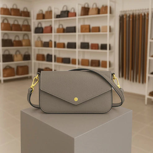 Madeliefje Taupe Schoudertas