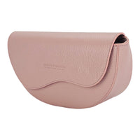 RB1027AZ  | Borsa Donna a Bandoliera stondata in Vera Pelle Made in Italy. Tracolla removibile e regolabile in pelle. Accessori Nickel Lucido - Colore Rosa Antico - Dimensioni: cm 25 x 15 x 9-2