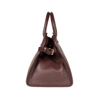 RB1032X | Borsa a Mano Donna FRIDA in Vera Pelle Made in Italy. Accessori in metallo Oro Lucido - Colore Bordeaux - Dimensioni: cm 43 x 29 x 24 + 12 (Luce manici)-2