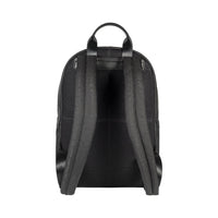 RB2001A | Zaino Porta Netbook/Tablet in Nylon/Vera Pelle, con leggera grana. Chiusura con lampo e spallacci regolabili - Colore Nero - Dimensioni: cm 27 x 38 x 14. Confezione: Sacchetto Tessuto non Tessuto-3