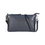 RB2003D | Genuine full-grain leather shoulder/wrist bag, dollar/light grain. Removable shoulder strap and handle. Blue color. Dimensions: 22 x 14 x 2.5 cm. Packaging: Non-Woven Fabric Bag-0