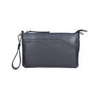 RB2003D | Genuine full-grain leather shoulder/wrist bag, dollar/light grain. Removable shoulder strap and handle. Blue color. Dimensions: 22 x 14 x 2.5 cm. Packaging: Non-Woven Fabric Bag-1