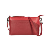 RB2003V | Borsa a Tracolla/Polso in Vera Pelle pieno fiore, grana dollaro/leggera. Tracolla e maniglia removibili. Colore Rosso. Dimensioni: cm 22 x 14 x 2,5. Confezione: Sacchetto in Tessuto non Tessuto-0