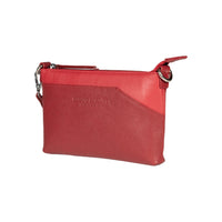 RB2003V | Borsa a Tracolla/Polso in Vera Pelle pieno fiore, grana dollaro/leggera. Tracolla e maniglia removibili. Colore Rosso. Dimensioni: cm 22 x 14 x 2,5. Confezione: Sacchetto in Tessuto non Tessuto-2